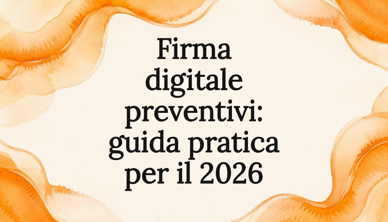 Firma digitale preventivi: guida pratica per il 2026